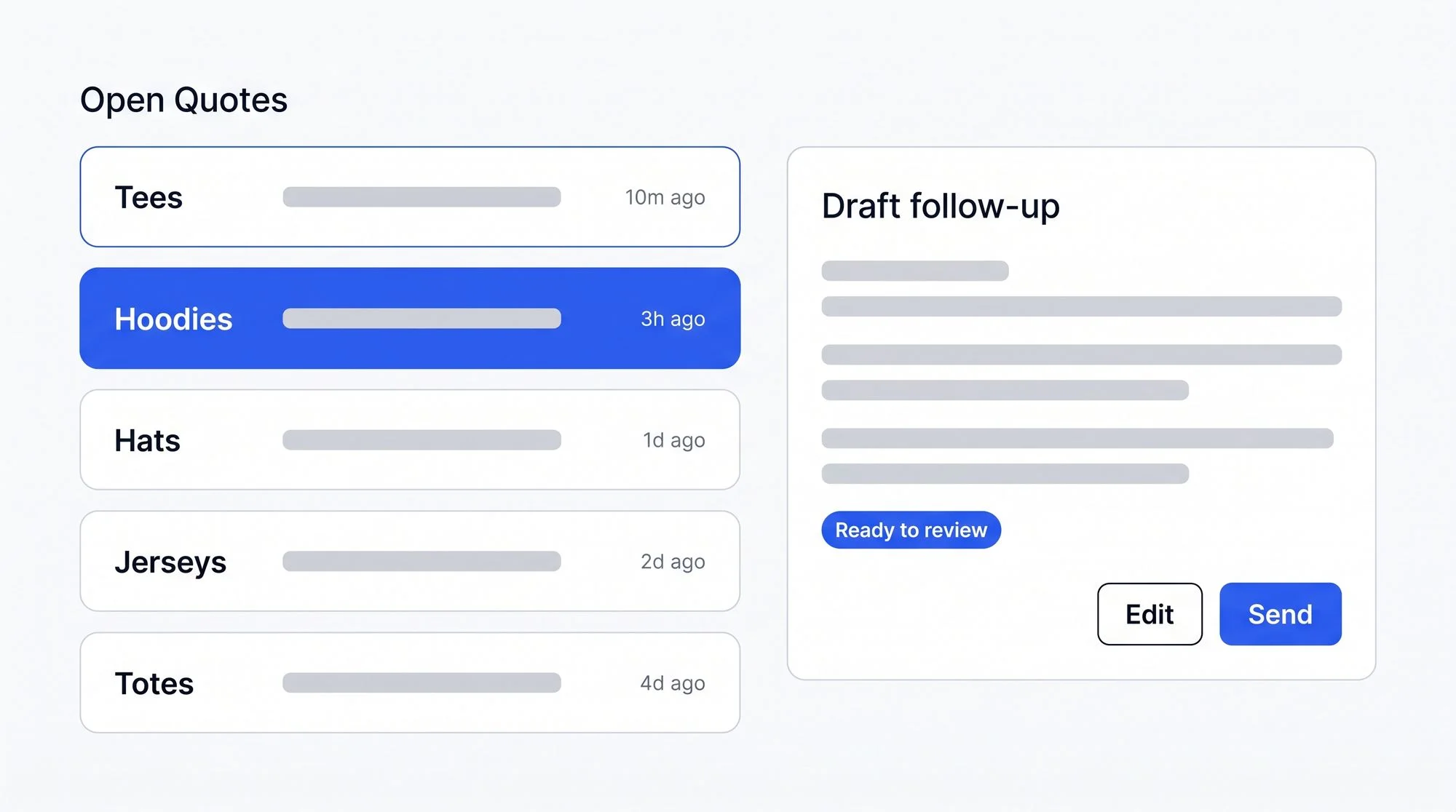 Illustration: follow-up drafts