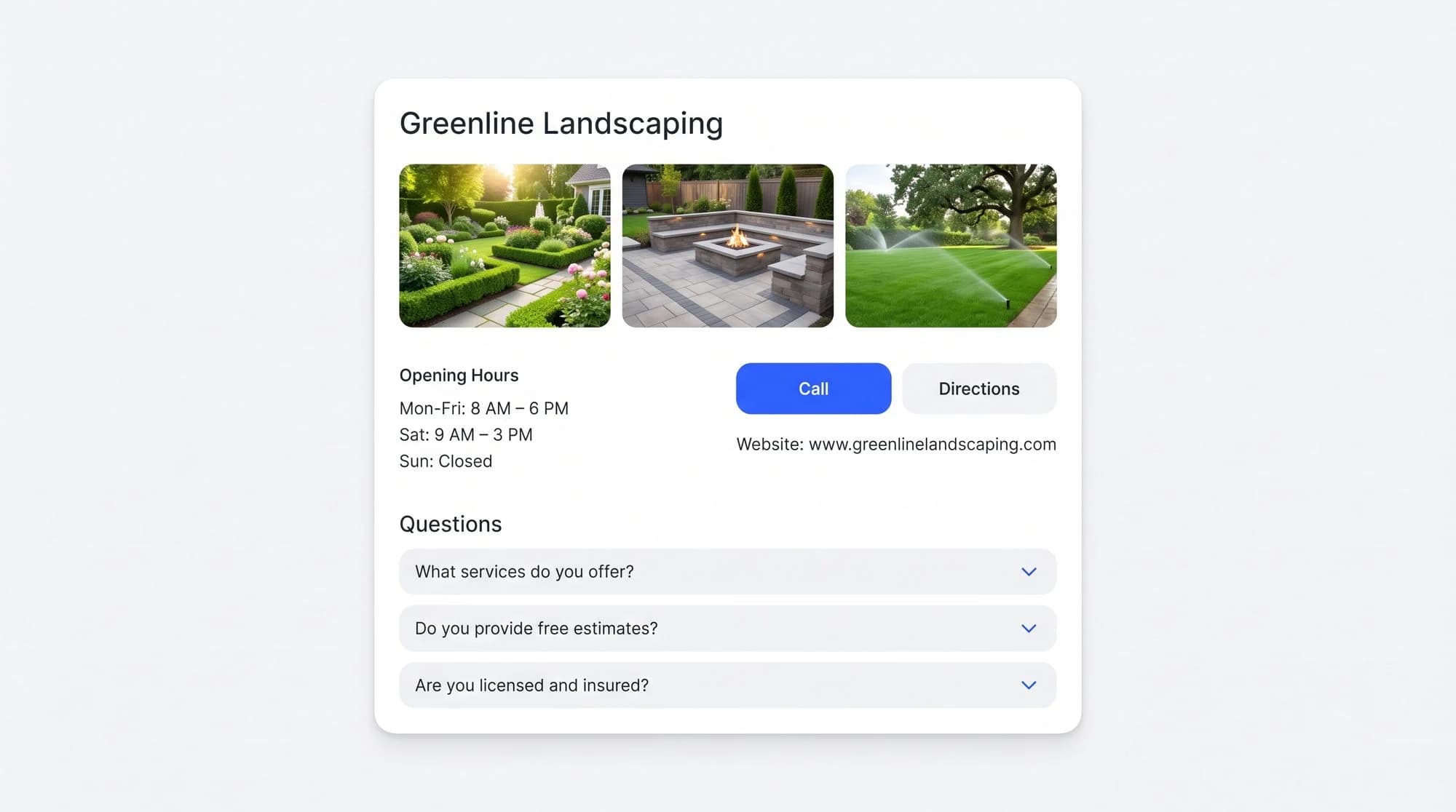 Concept: google profile for nail salons