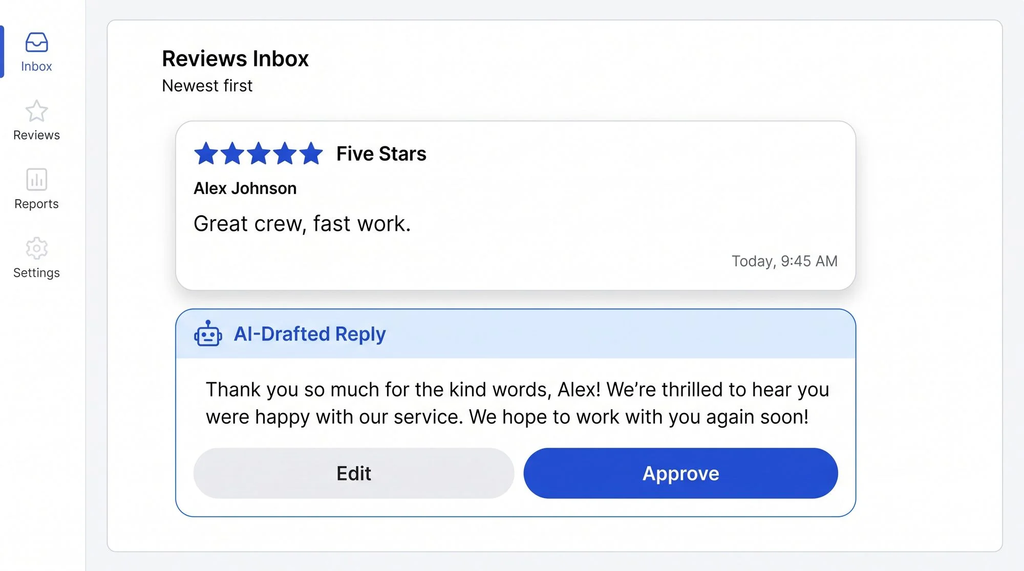 Concept: reviews for auto detailing