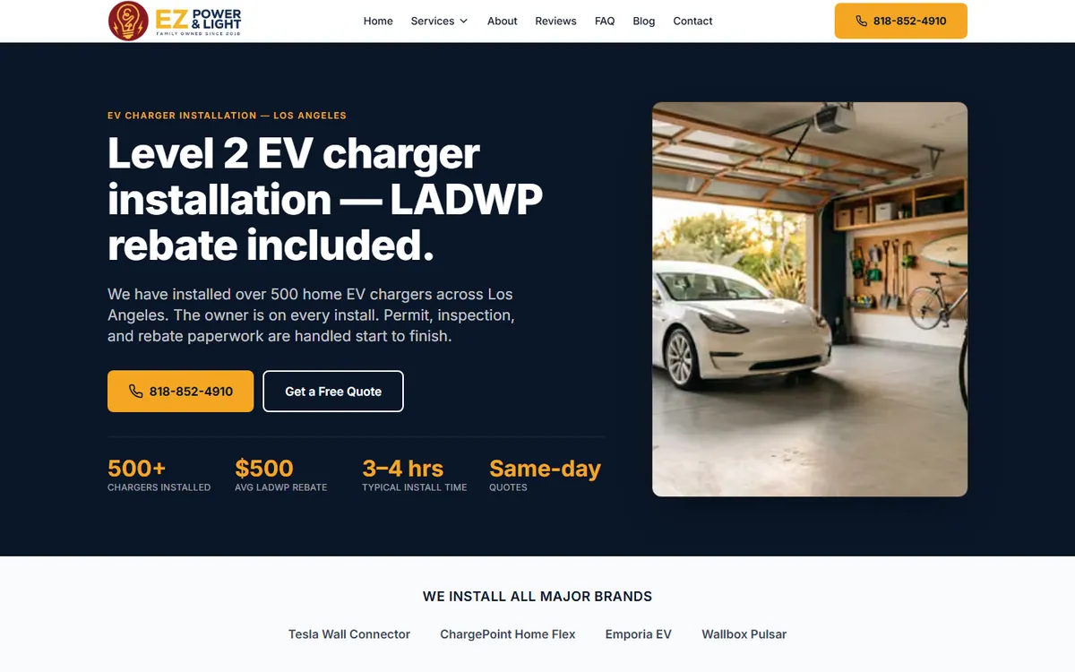EZ Power & Light: Specialty pages