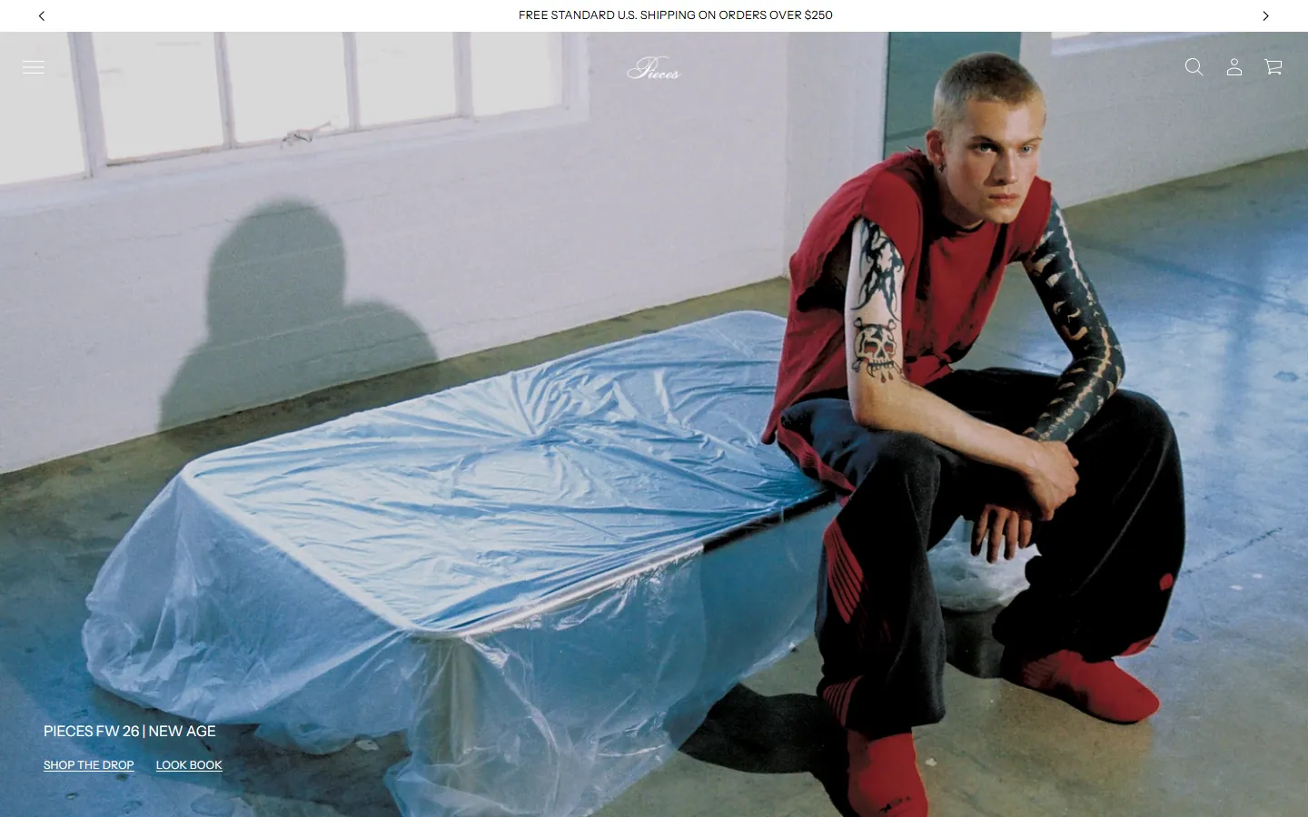 Pieces Los Angeles website, home page