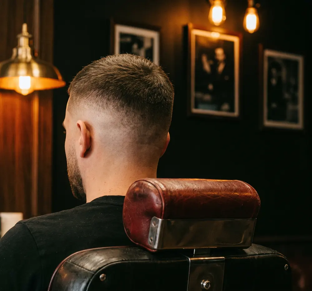 Fresh skin fade from behind